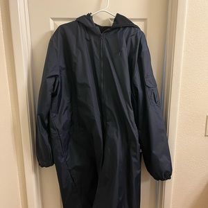 Adult navy blue swim parka used once